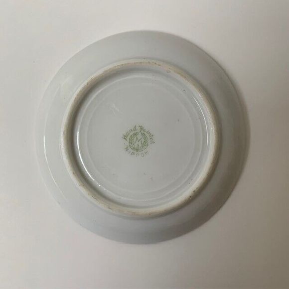 VTG Geisha Nippon Signed Hand Painted Japanese Porcelain Trinket Dish 3.5" - Picture 3 of 6